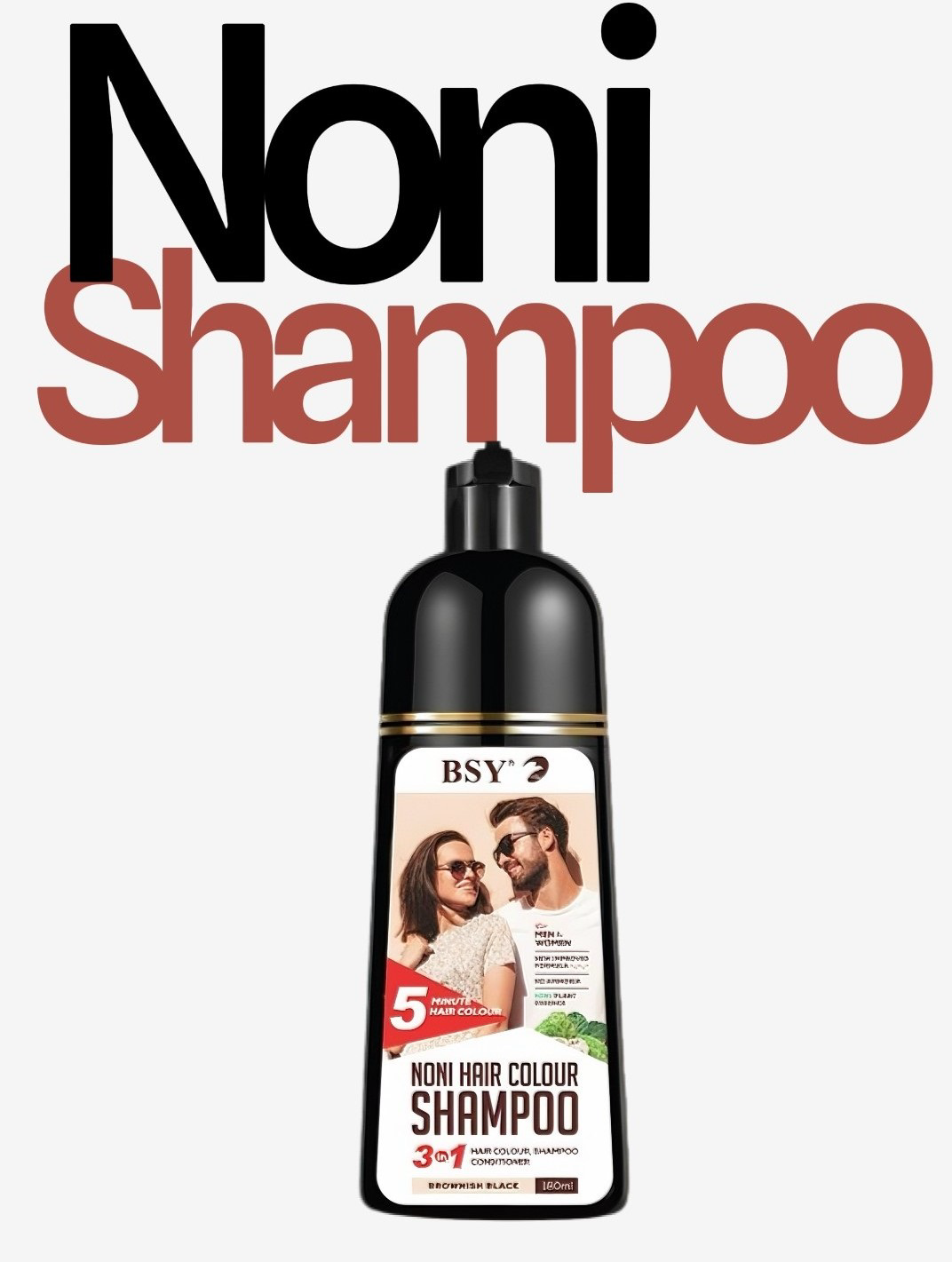 BSY Noni Hair Color Shampoo Pump - 180ml